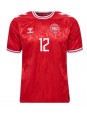 Dänemark Kasper Dolberg #12 Heimtrikot EM 2024 Kurzarm